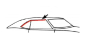 Preview: Roof Rail Weatherstrip for 1955-57 Pontiac Safari Custom - Pair