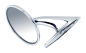 Preview: Outer Door Mirror for 1967 Chevrolet Impala with Bowtie - Right Hand Side