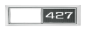 Preview: Side Marker Emblem-Blenden für 1968 Chevrolet Chevelle - 427 / Paar