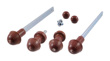 Dash Knob Set for 1940 Ford Models - 6-Piece/Color: Reddish Brown