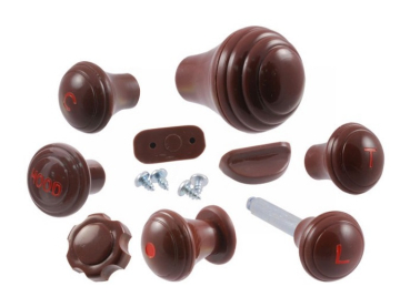 Dash Knob Set for 1942 Ford Models - 9-Piece/Color: Maroon