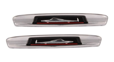 Door Garnish Molding Emblems for open 1950 Ford Cars - black