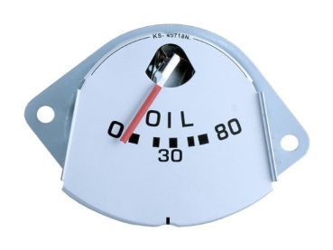 Dash Oil Pressure Gauge for 1951-52 Ford F1/F6 Pickup - 6 Volt