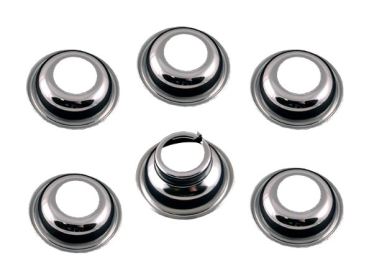 Dash Knob Bezel Kit for 1951 Ford Cars - Polished Stainless Steel