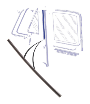 Back Edge of Vent Window Seals for 1953-55 Ford F-Series Pickup - Pair