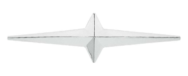 Quarter Panel Ornament for 1955 and early 1957 Pontiac - Chrome Star