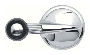 Ausstellfenster-Kurbel für 1955-57 Chevrolet Bel Air - Schwarzer Knopf mit Chrom-Kappe