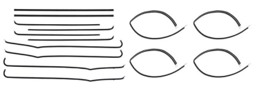 Windowfelt Weatherstrip Set for 1955-57 Chevrolet Bel Air 2-Door Sedan