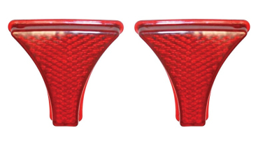 Tail Lamp Reflector Lenses for 1958 Cadillac - Pair