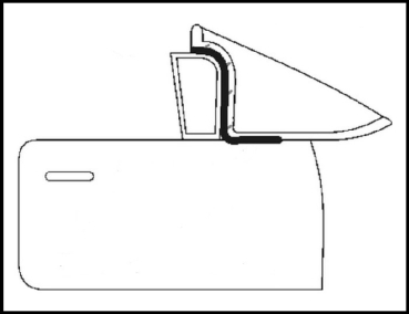 A-Säulen-Dichtungen für 1959-60 Buick LeSabre Convertible - Paar