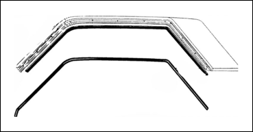 Roof Rail Weatherstrips for 1961-63 Ford Thunderbird Hardtop - Pair