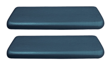 Rear Armrest Pads for 1963-64 Pontiac Bonneville - Blue / Pair