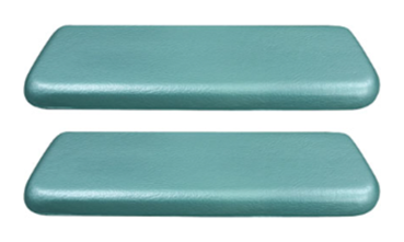 Rear Armrest Pads for 1963-64 Pontiac Catalina - Light Aqua / Pair