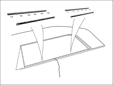 Door and Quarter Window Glass Anti-Rattler Kit for 1963 Ford Galaxie 2 Door Hardtop Notchback
