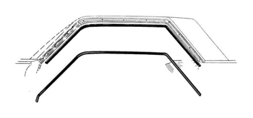 Roof Rail Weatherstrips for 1964-66 Ford Thunderbird Hardtop - Pair