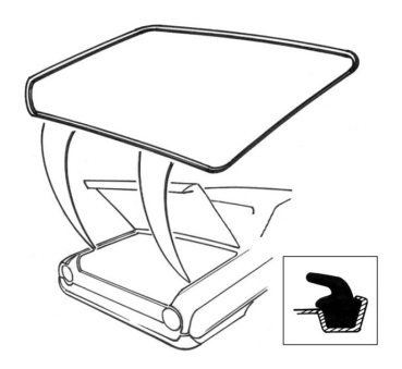 Trunk Lid Seal for 1964-69 Ford Thunderbird Hardtop