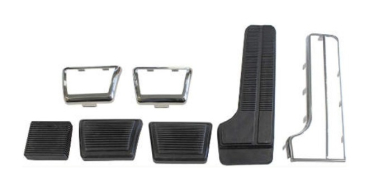 Pedal Pad and Trim Plate Kit for 1964 Pontiac Tempest with Manual Transmission - 7-Piece
