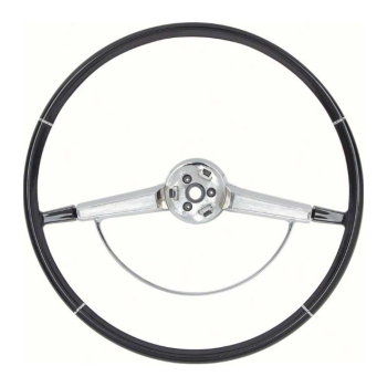 Steering Wheel with Horn Ring for 1965-66 Chevrolet Impala - Black