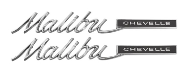 Seitenteil-Embleme für 1965 Chevrolet Chevelle Malibu - Malibu-Chevelle / Paar