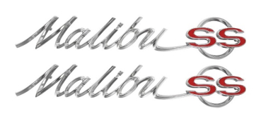 Seitenteil-Embleme für 1965 Chevrolet Chevelle Malibu - Schriftzug Malibu SS / Paar