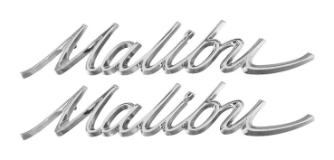 Seitenteil-Embleme für 1966-67 Chevrolet Chevelle Malibu - Schriftzug Malibu / Paar