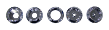 Chrome Dash Knob Bezel Set for 1967-70 Pontiac Catalina - Black Letters