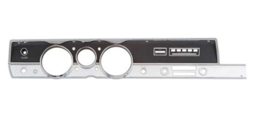 Rallye Instrument Bezel for 1967 Plymouth Barracuda Models with AC - Black/Silver