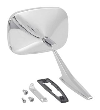 Outer Door Mirror for 1968-69 Chevrolet Impala with Rib on Base - Right Hand Side