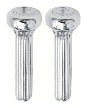Door Lock Knobs -Chrome- for 1968-72 Chevrolet Full-Size Models - Pair