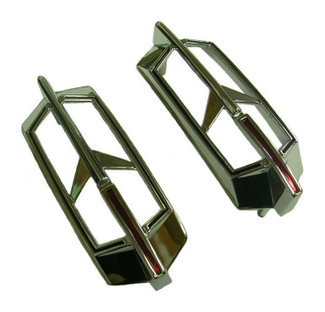 Rear Side Marker Chrome Rocket Bezels for 1968 Oldsmobile F-85, Cutlass and 442 - Pair