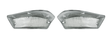 Park/Turn Light Lenses -Clear- for 1968 Pontiac Grand Prix - Pair