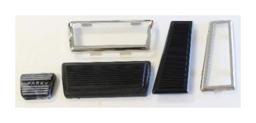 Pedal-Gummis/Blenden-Kit für späte 1969-70 Pontiac Tempest mit Automatik-Getriebe - 5-teilig