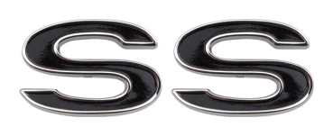 Kotflügel-Embleme für 1969-72 Chevrolet Chevelle SS - 2 Paar / Schwarz