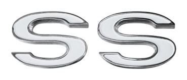 Fender Emblems for 1969-72 Chevrolet Chevelle SS - 2 Pairs / White