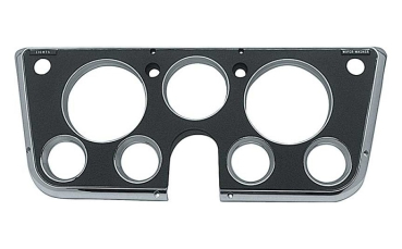 Armaturen-Blende für 1969-72 Chevrolet Pickup mit Zusatz-Instrumenten - Schwarz/Chrom