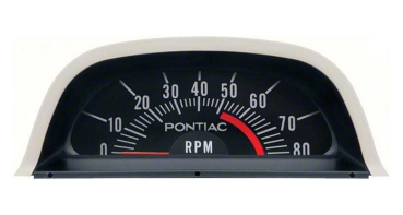 Hood Tachometer for 1969 Pontiac Firebird 8-Cylinder Models - 5200 RPM