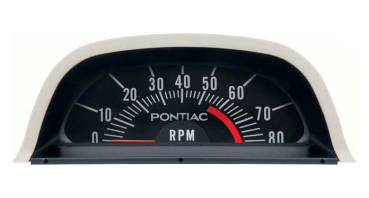 Hood Tachometer for 1969 Pontiac Firebird 8-Cylinder Models - 5500 RPM