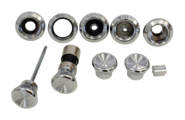 Armaturen-Knöpfe und -Blenden Kit für 1970-72 Pontiac GTO - 10-teilig / Weiße Beschriftung