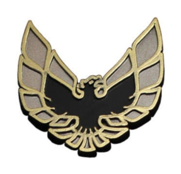 Instrument Panel Emblem for 1970-81 Pontiac Firebird - Gold/Black