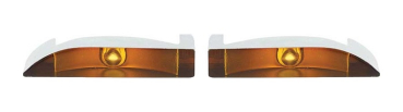 Hood Mounted Turn Signal Indicator Lenses for 1970 Plymouth GTX - Pair