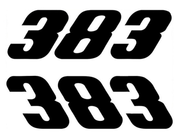 "Engine Size" Quarter Panel Decals for 1971-74 Plymouth Duster - Set
