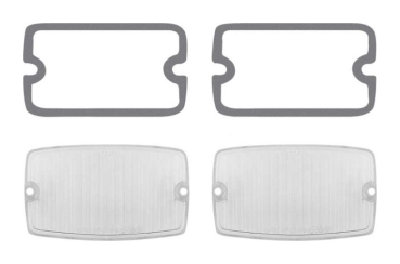 Park/Turn Light Lenses -Clear- for 1973-76 Plymouth Duster and Scamp - Pair