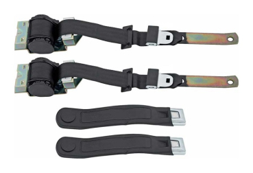Front Seat Belts for 1974-81 Pontiac Firebird - Black