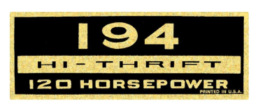HI-/SUPER-THRIFT Valve Cover Decals