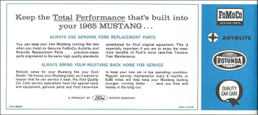 1965 Ford Mustang - Owners Manual (english)