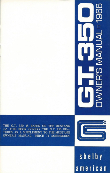 1966 Shelby Mustang - Owners Manual (english)