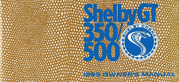 1969 Shelby Mustang - Owners Manual (english)