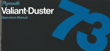 1973 Plymouth Valiant and Duster - Owners Manual (english)