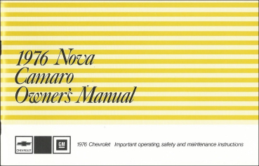 1976 Chevrolet Nova and Camaro - Owners Manual (english)