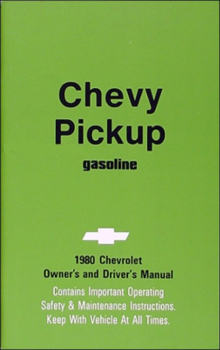 Betriebsanleitung für 1980 Chevrolet Pickup Benziner (englisch)